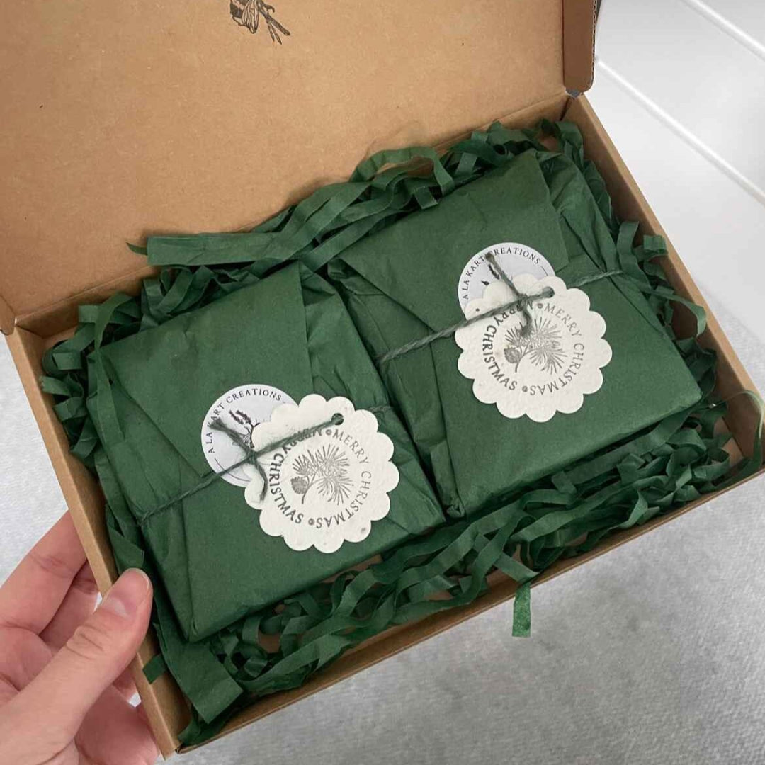 eco-friendly gift packaging for 2025 plantable calendar featuring biodegradable materials and seed paper design alakartcreations