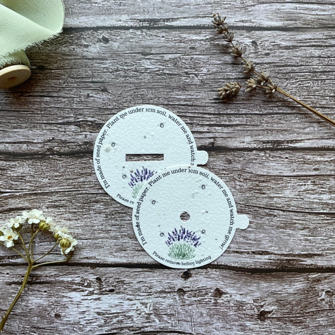 lavender-plantable-candle-dust-cover-wildflower-design-alakartcreations