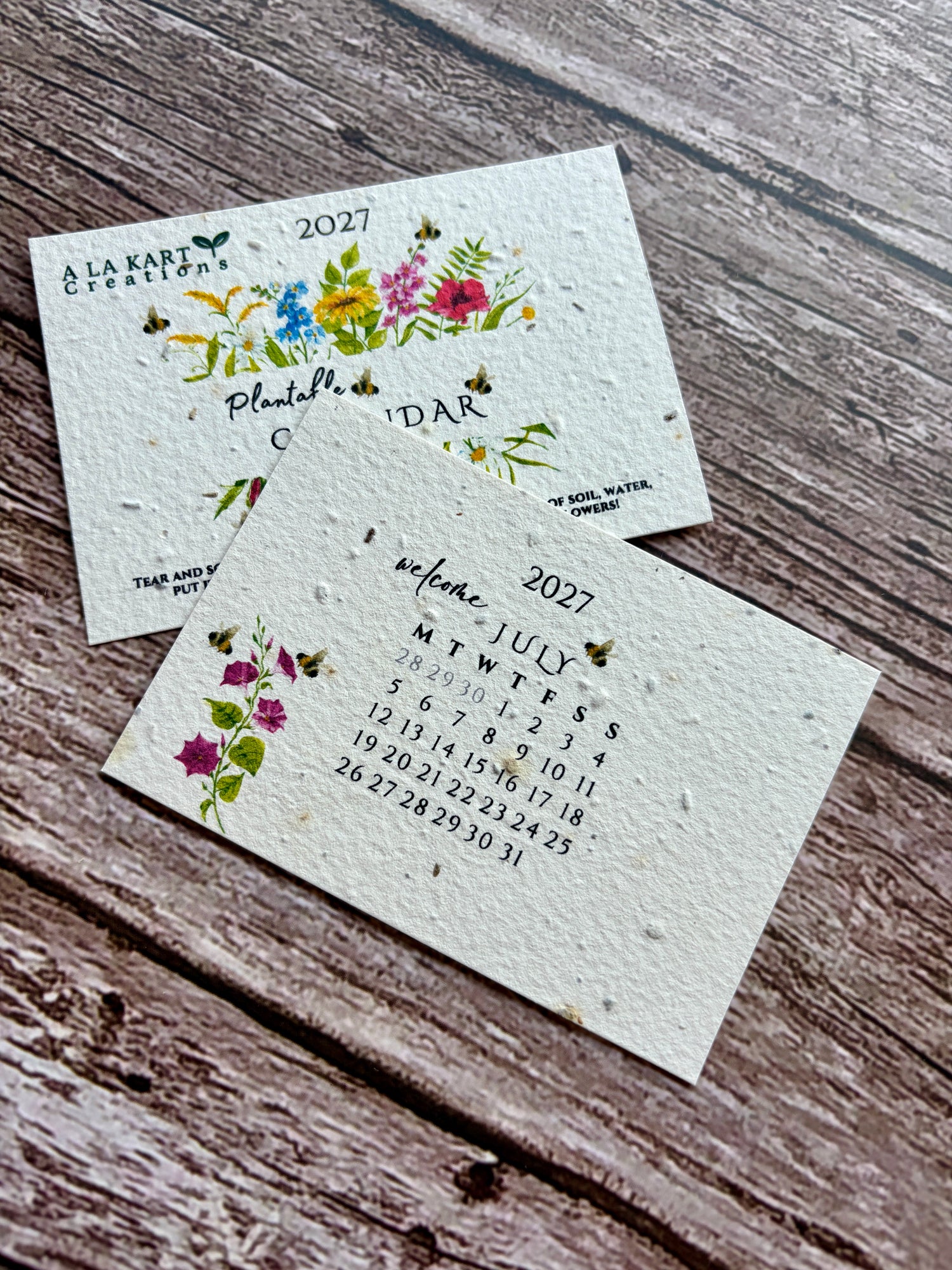 2027 Plantable Calendar Corporate Gift - Wildflower Meadow