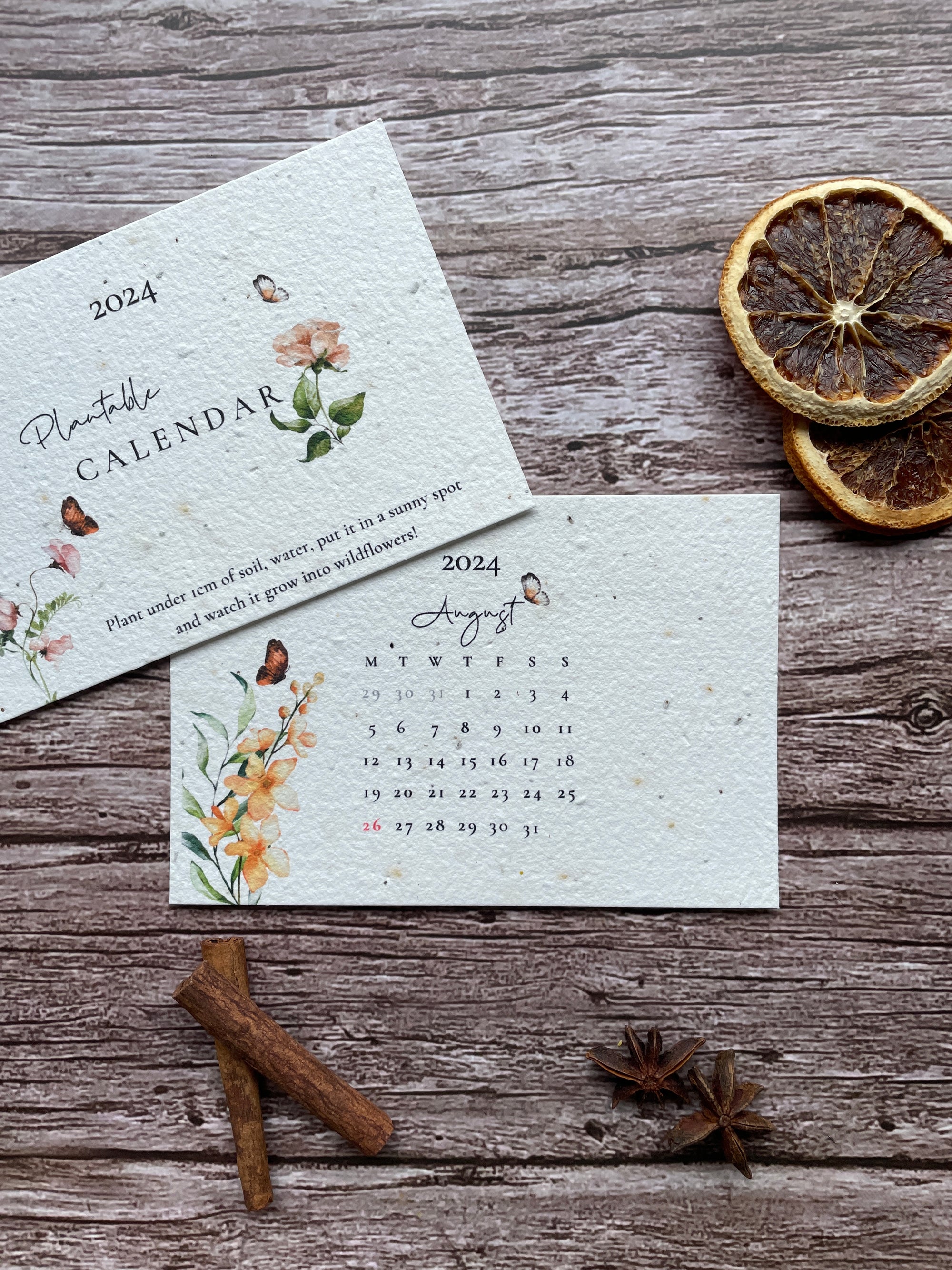 Secret Garden | Start Anytime Custom 12 Month Plantable Calendar