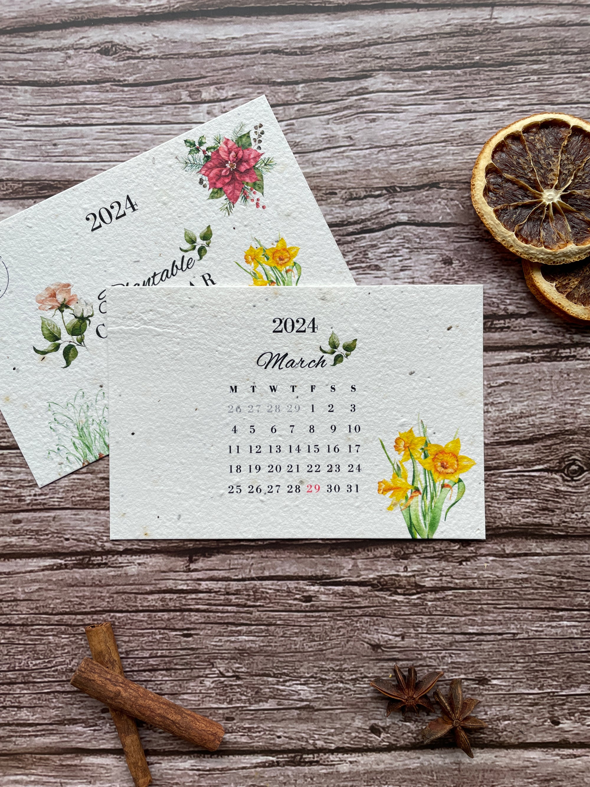 4 Seasons | Start Anytime Custom 12 Month Plantable Calendar