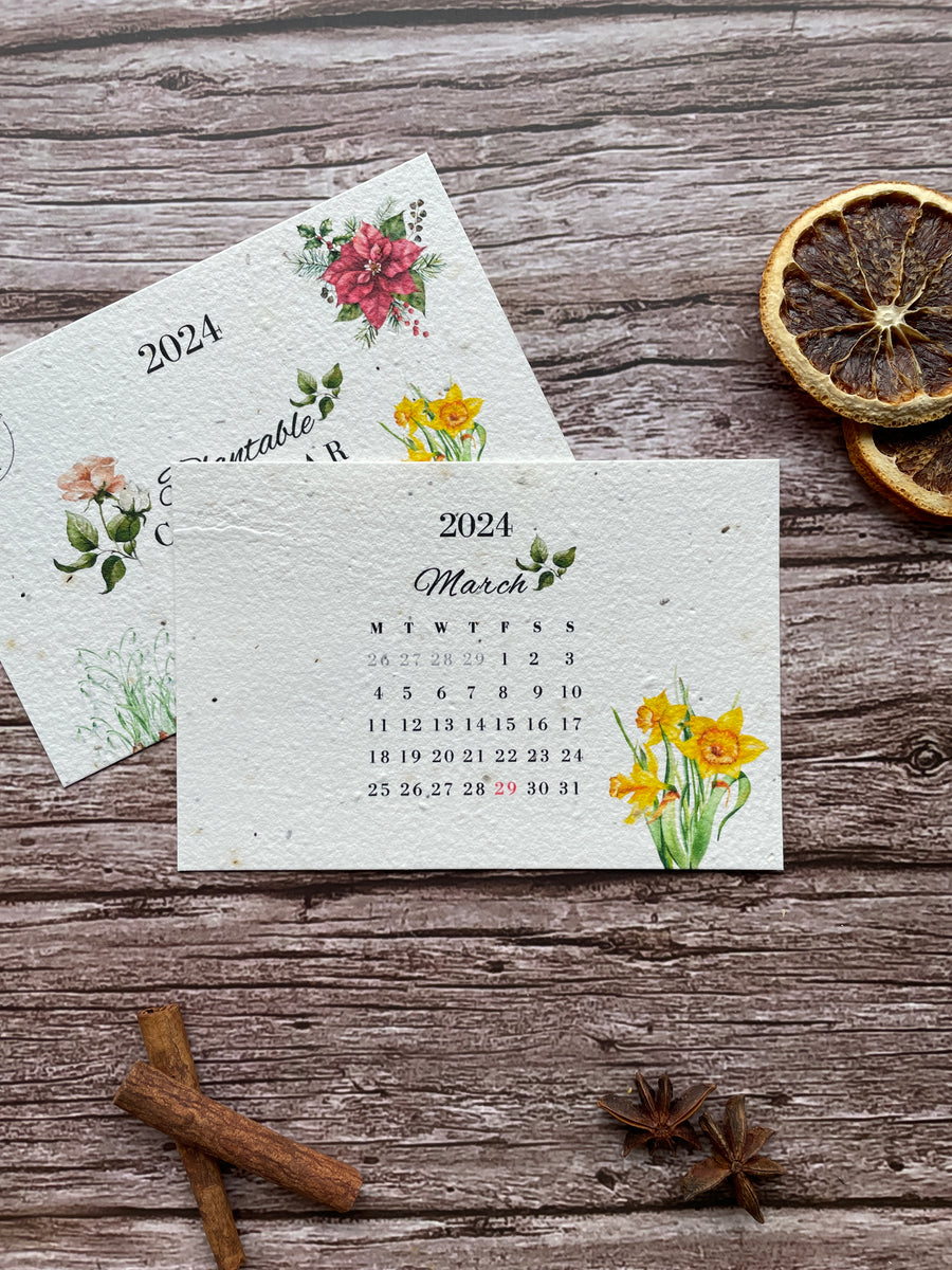 2024 Plantable Calendar 4 Seasons A La KArt Creations, the Home of