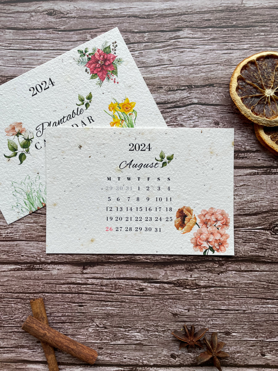 2024 Plantable Calendar 4 Seasons A La KArt Creations, the Home of