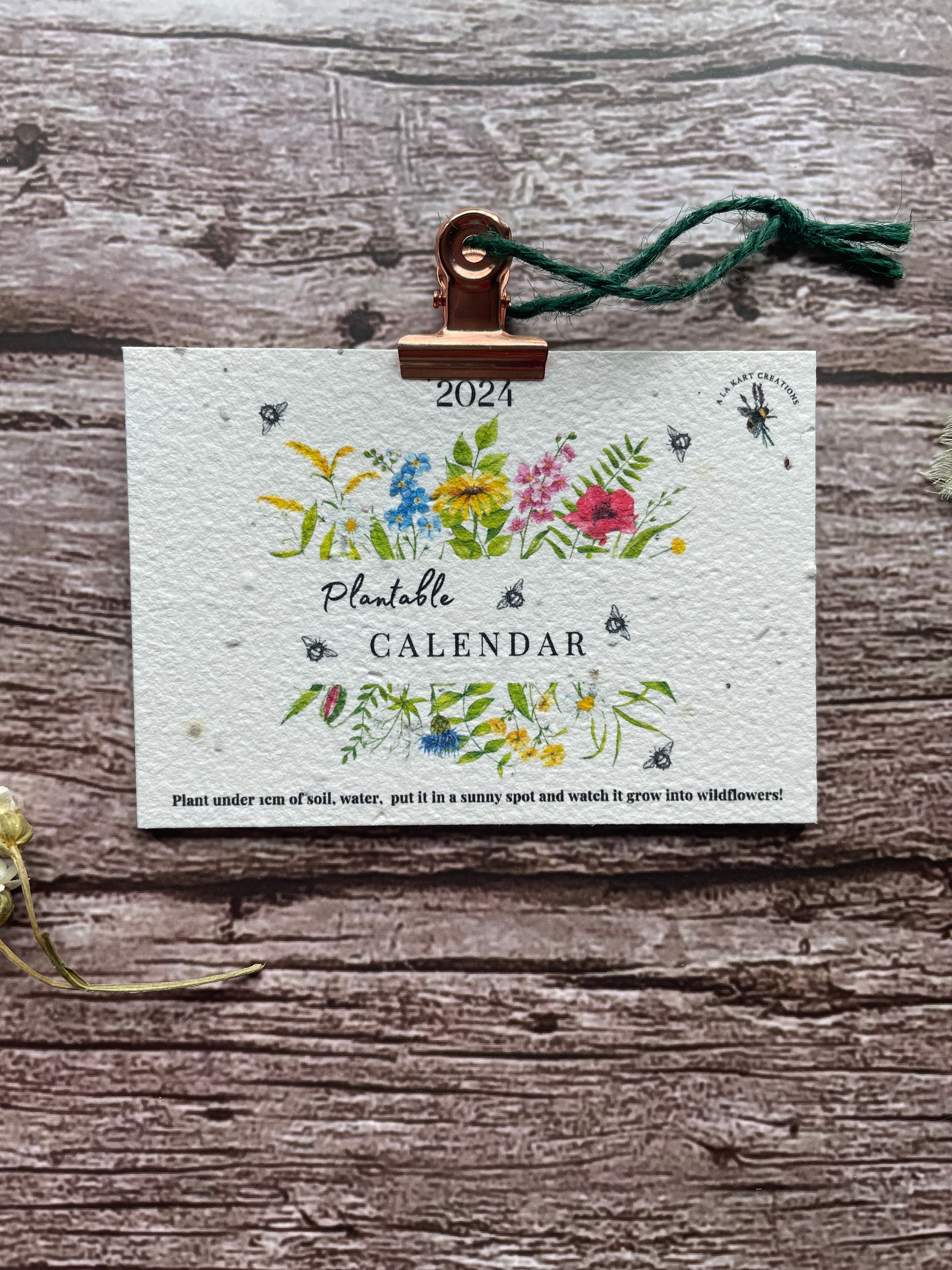 Wildflower Meadow | Start Anytime Custom 12 Month Plantable Calendar