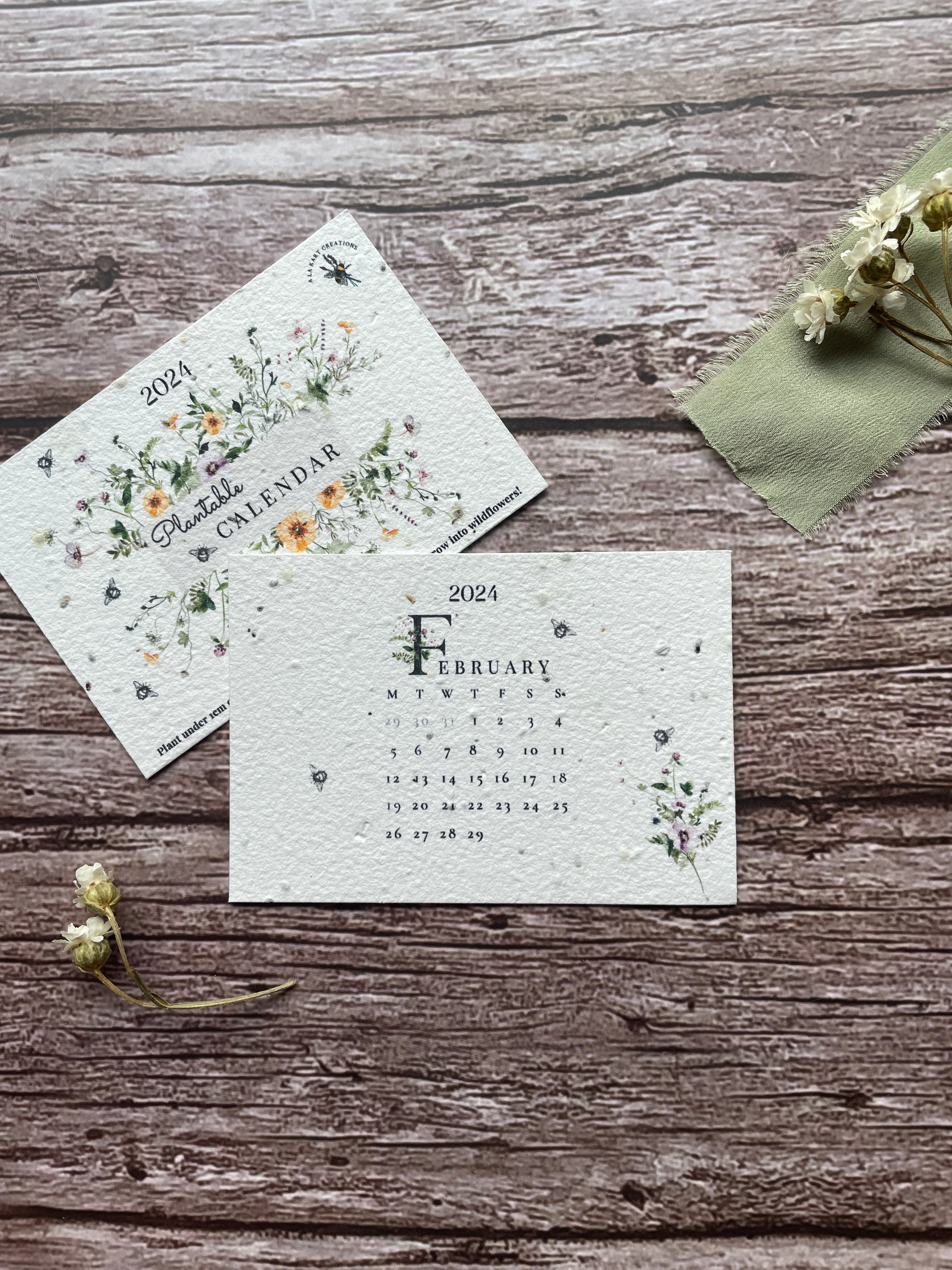 Summer Elegance | Start Anytime Custom 12 Month Plantable Calendar