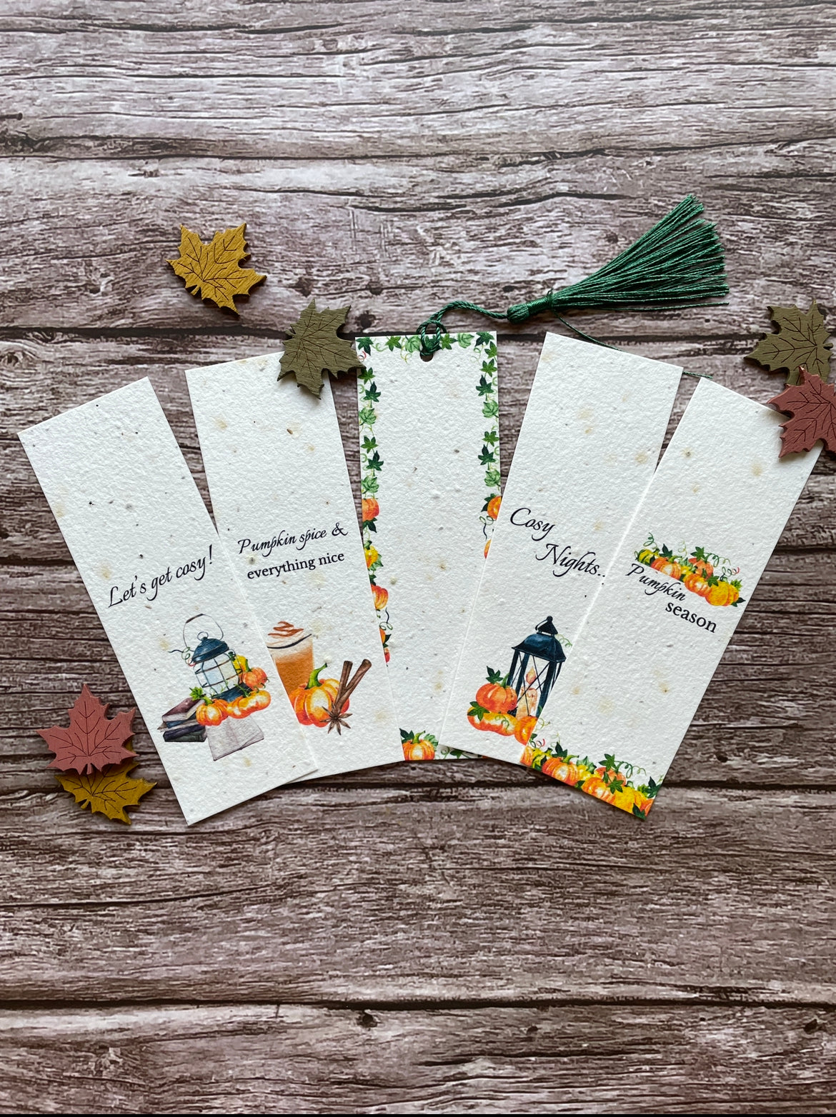 Pumpkin Personalised Plantable Bookmarks | Pack of 5