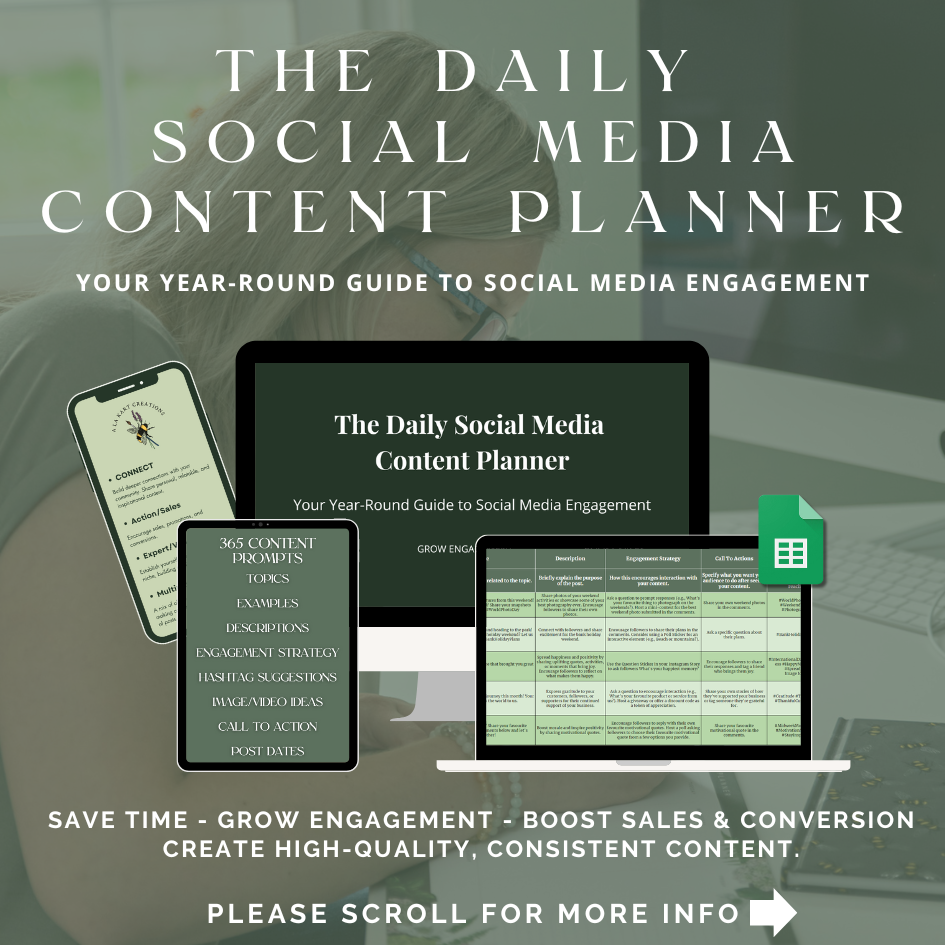 daily social media content idea planner for customer engagement