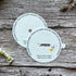 seed paper dust covers on wooden background