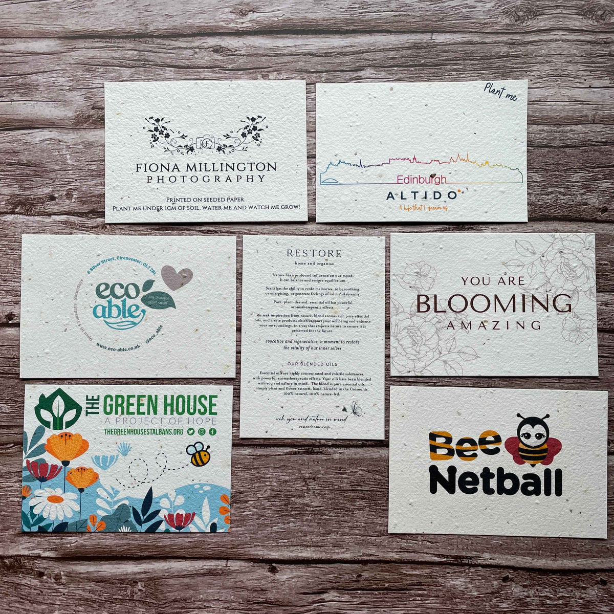 promotional marketing postcards made of uk seed paper