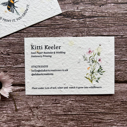 plant seed business card Plantable Seed Paper Business Cards