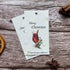 mulled wine seed paper gift tag front view, featuring plantable UK wildflower seeds embedded in the paper alakartcreations