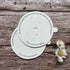 Two round paper seed paper candle dust covers