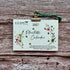 plantable 202 calendar with wildflowers on a wooden background