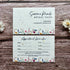 Plantable appointment reminder card with floral design on a wooden surface