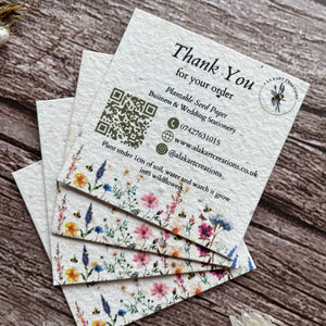 plantable thank you cards made of seed paper