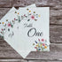 Floral table card with &