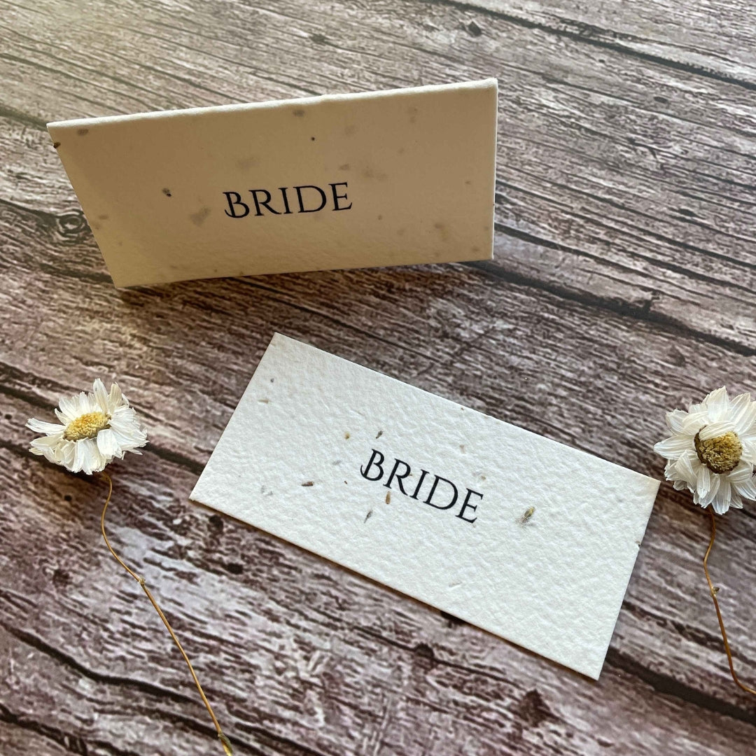 Plantable Wedding Guest Place Cards | Minimalistic