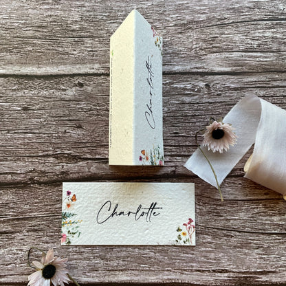 Plantable Wedding Guest Place Cards - Wildflower Meadow