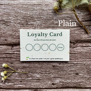 custom plantable seed paper reward cards with plain design by alakartcreations