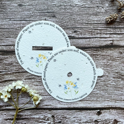 forget me not design plantable candle dust covers alakartcreations