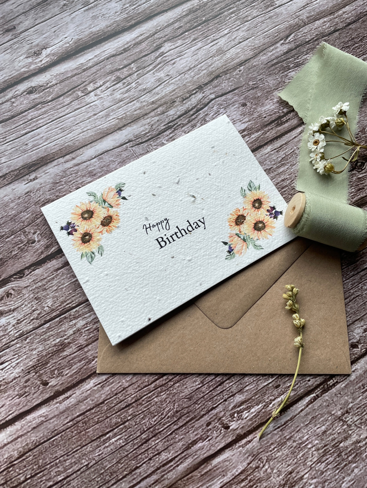 Seed paper Custom birthday bee card