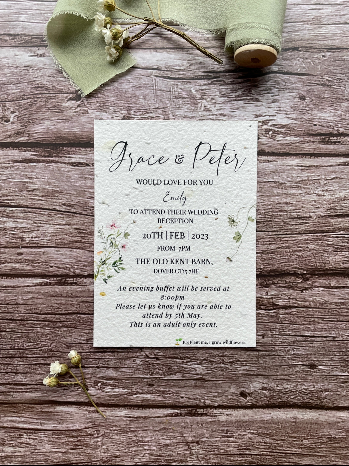Spring Green - Evening Guest Invite