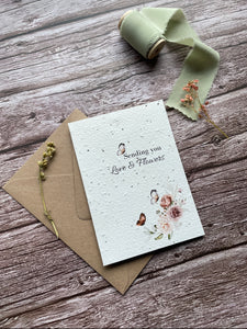 100% Eco Friendly Plantable Seed Paper Card