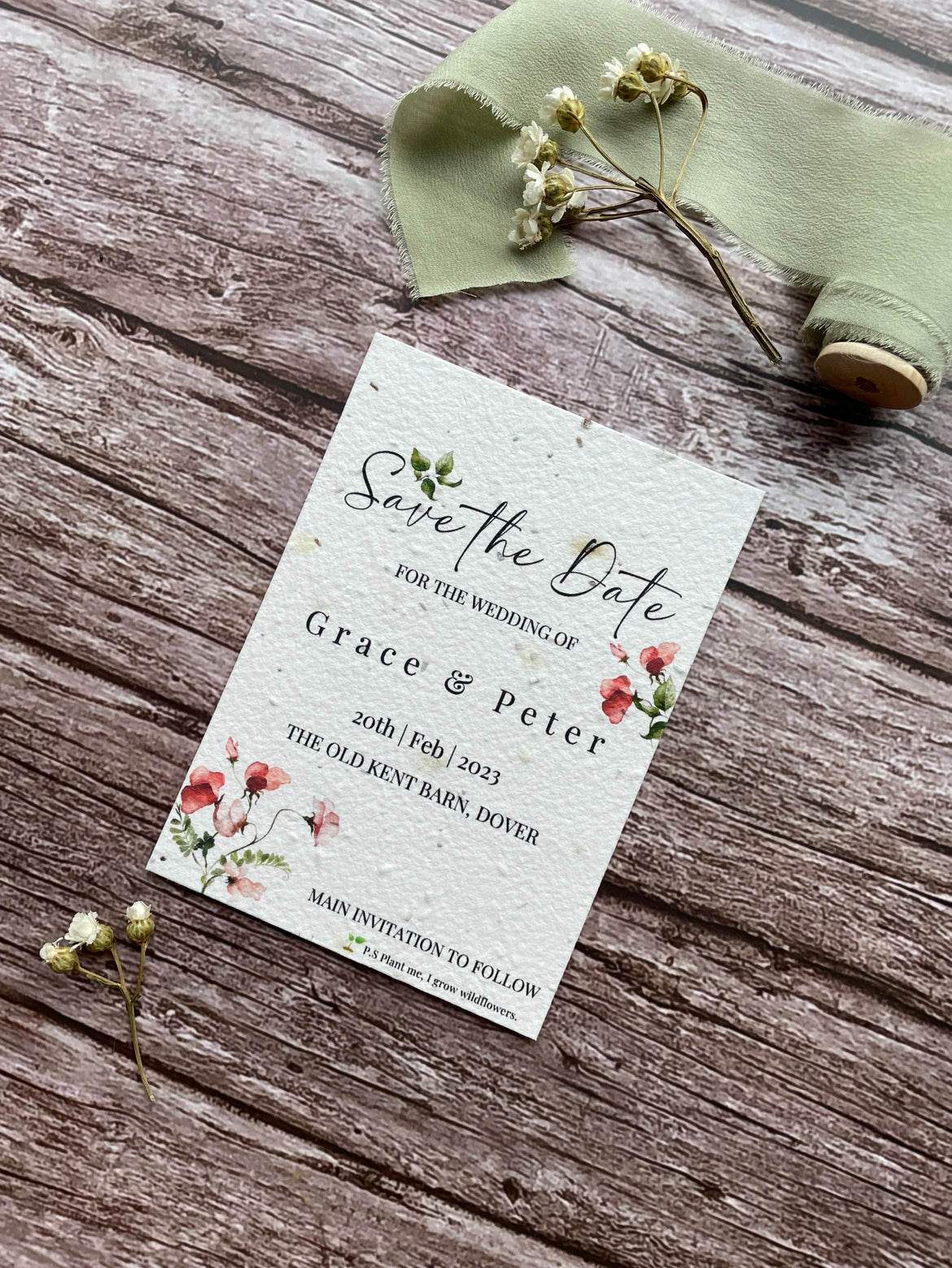 Sweet Pea - Save the Date Invites