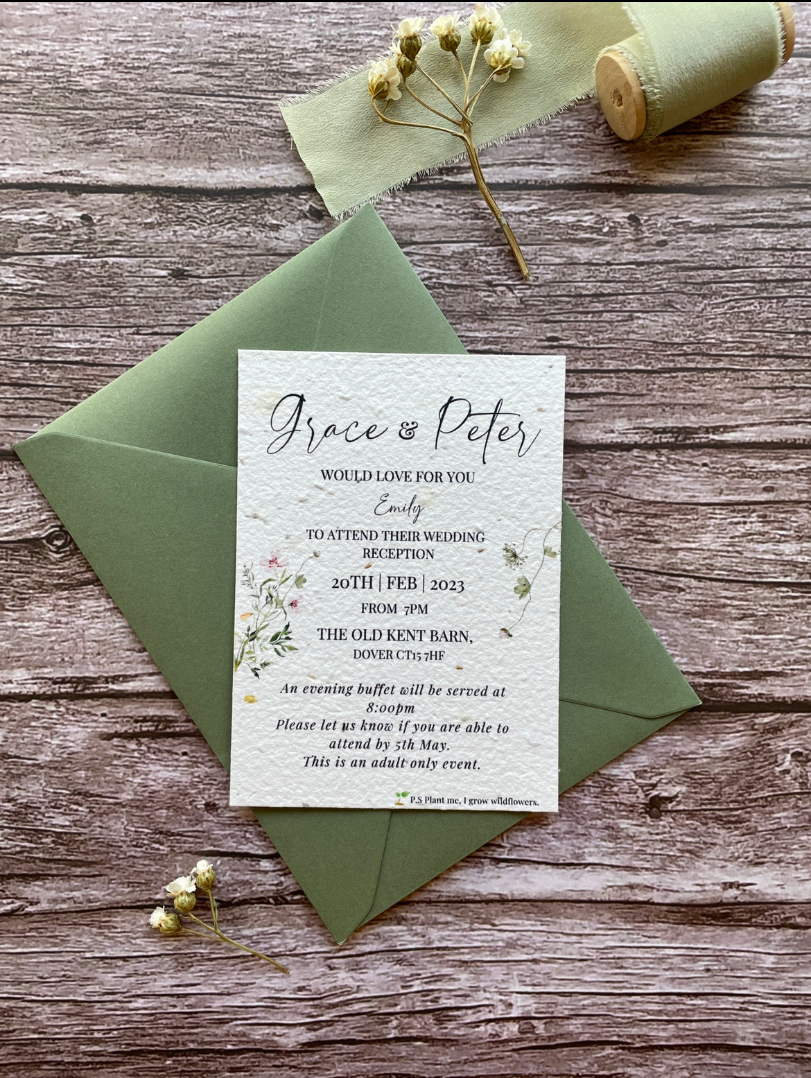 Spring Green - Evening Guest Invite