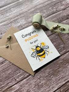 Eco-Friendly Bumble Bee Buzzing Card