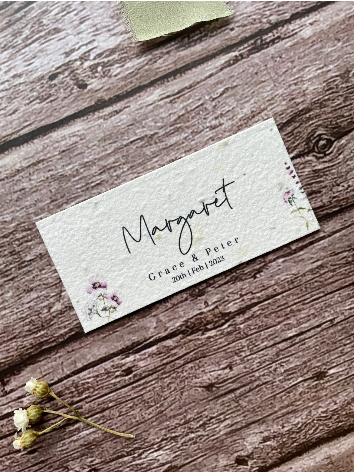 Plantable Wedding Place Cards - Lilac