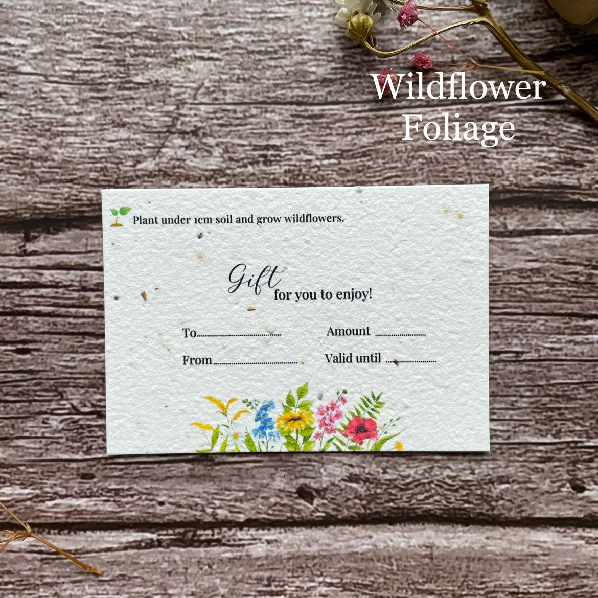 Wildflower Foliage Designed Gift Cards