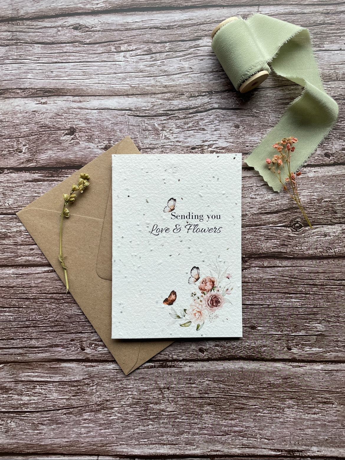Plantable Seed Paper Card Butterfly Design