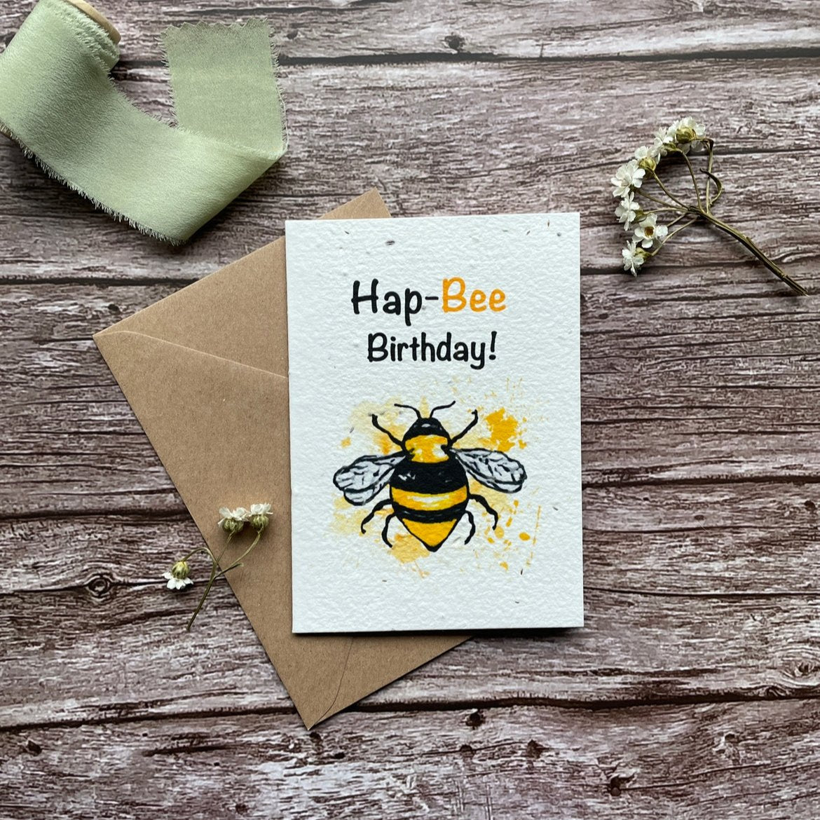 Recyclable Plantable Birthday Bee Card