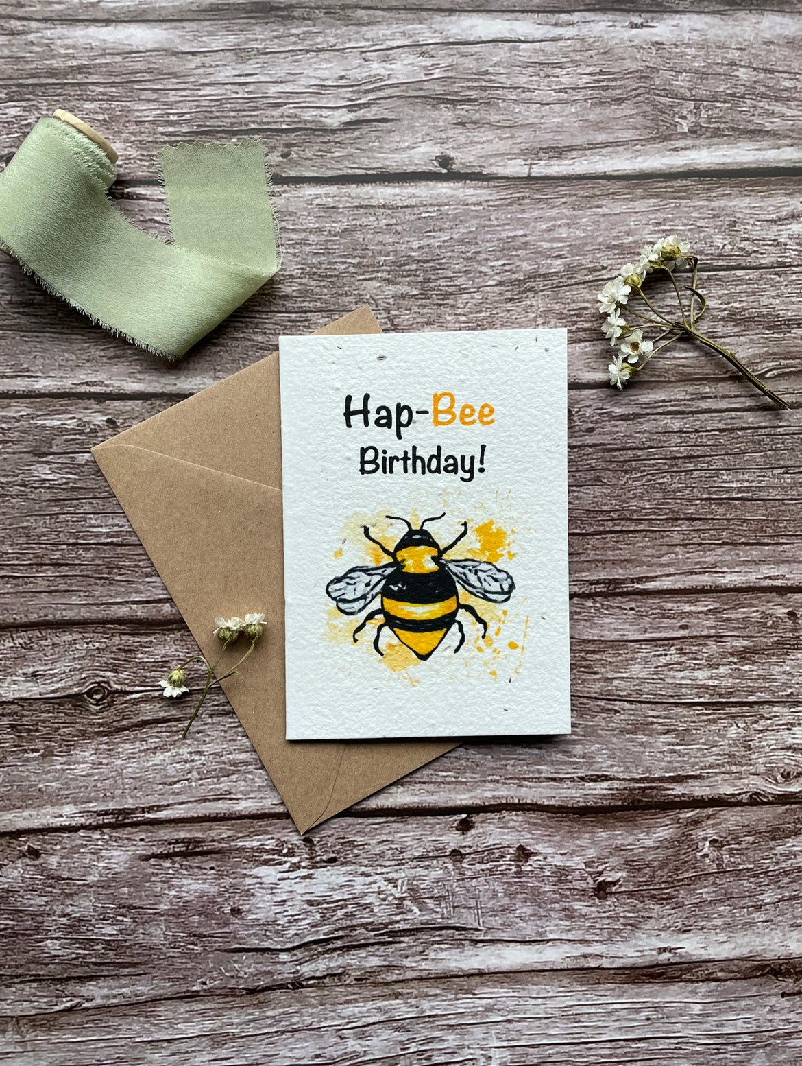 Recyclable Plantable Birthday Bee Card