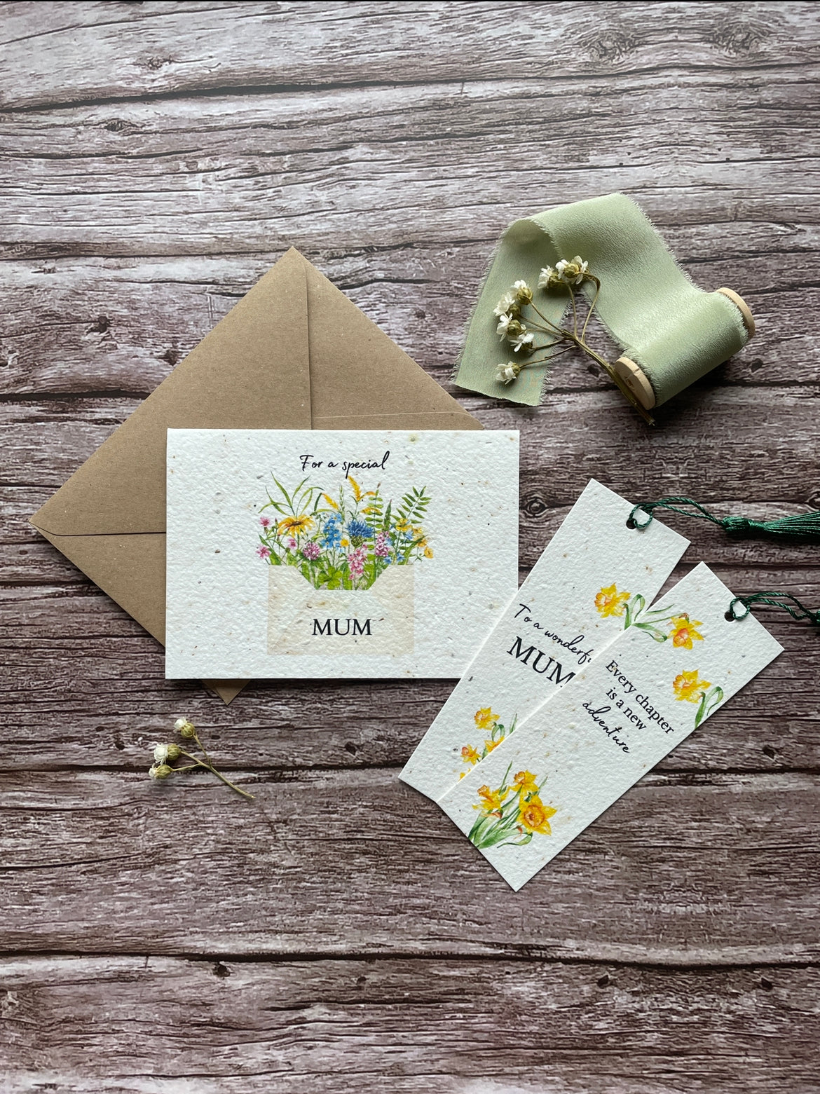 Mother's Day Gift Bundle with Bookmark Daffodils
