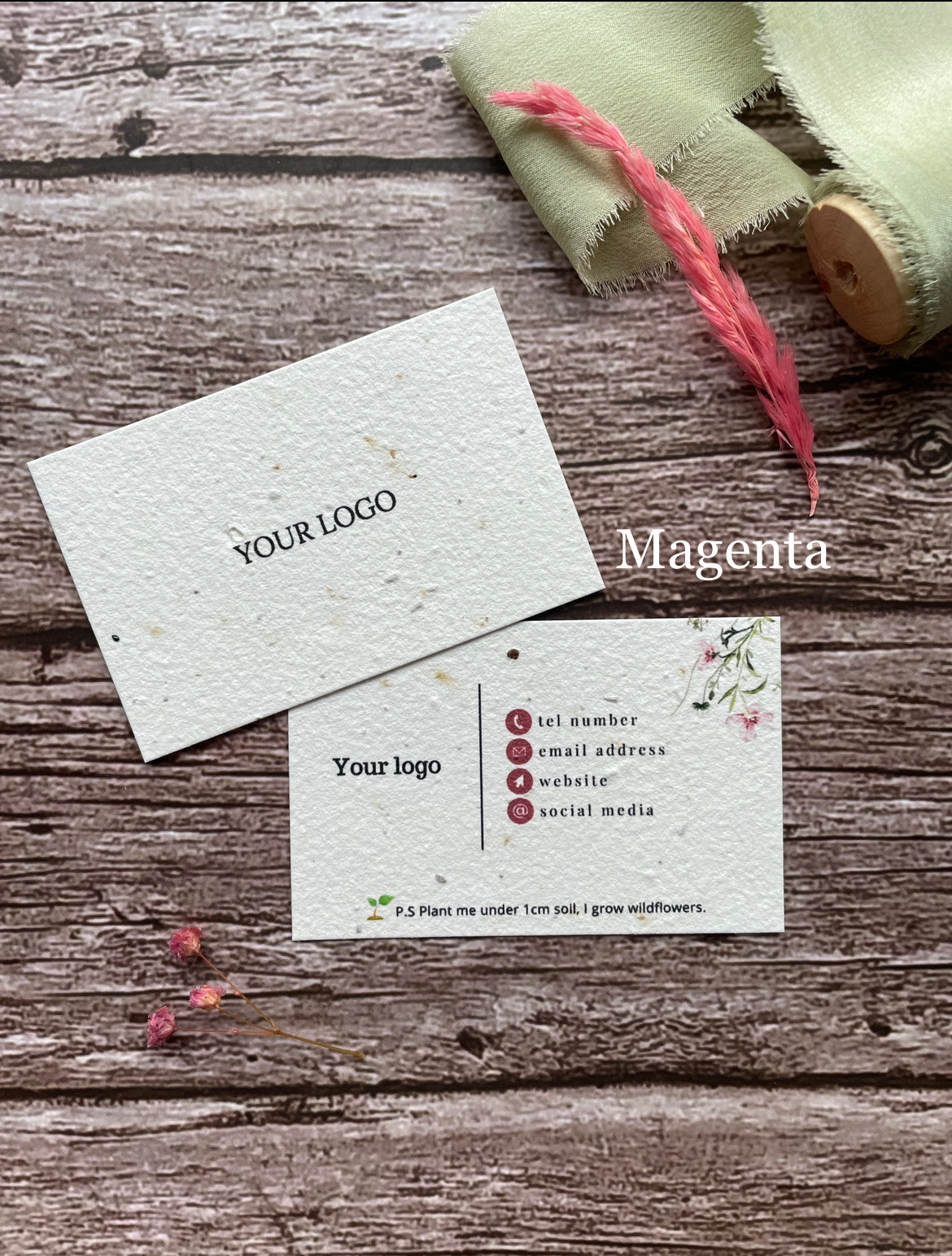 Pre-Designed Plantable Seed Paper Business Cards | Packs of 30 - 300