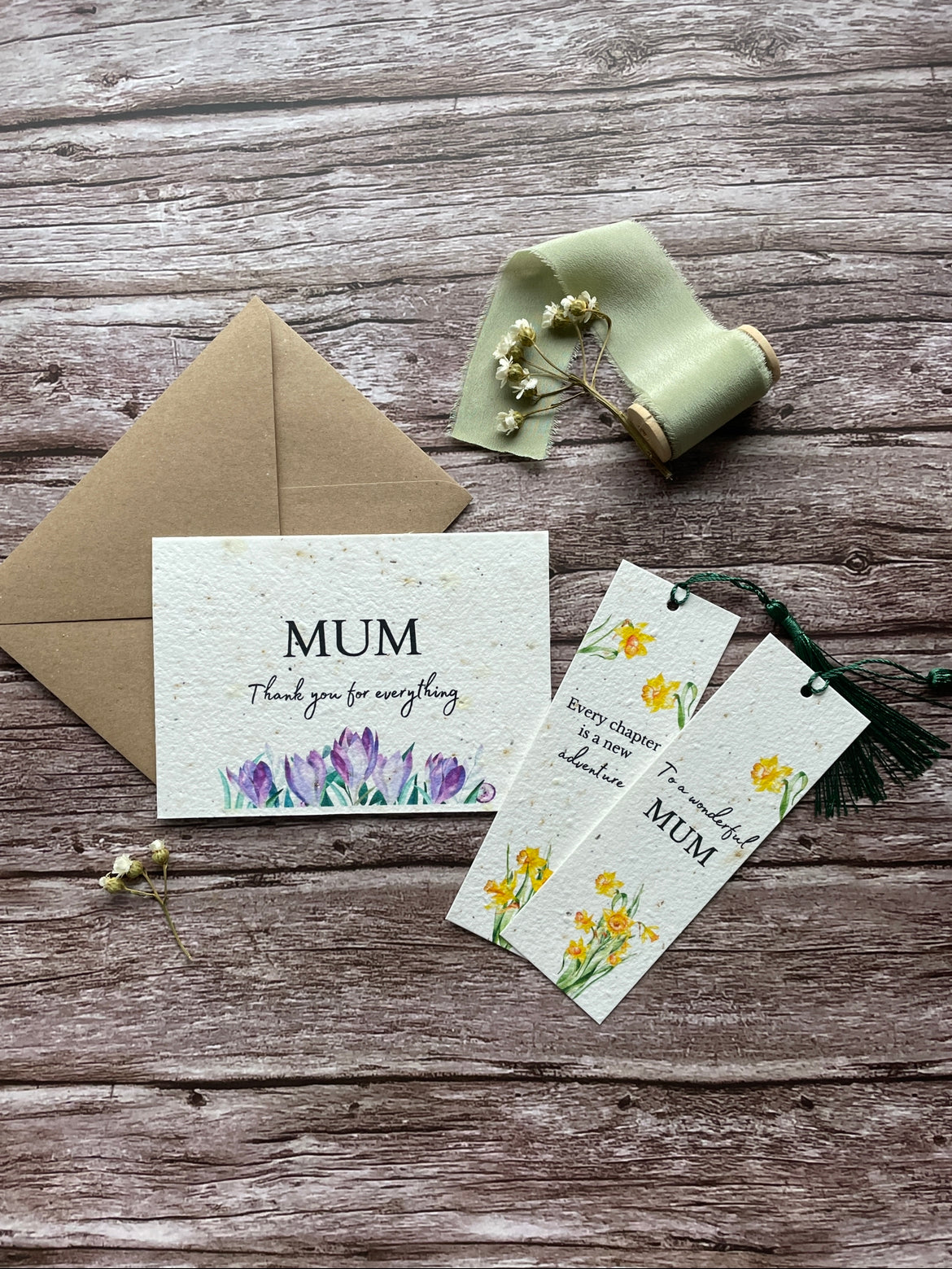 Mother's Day Gift Bundle with Bookmark Daffodils