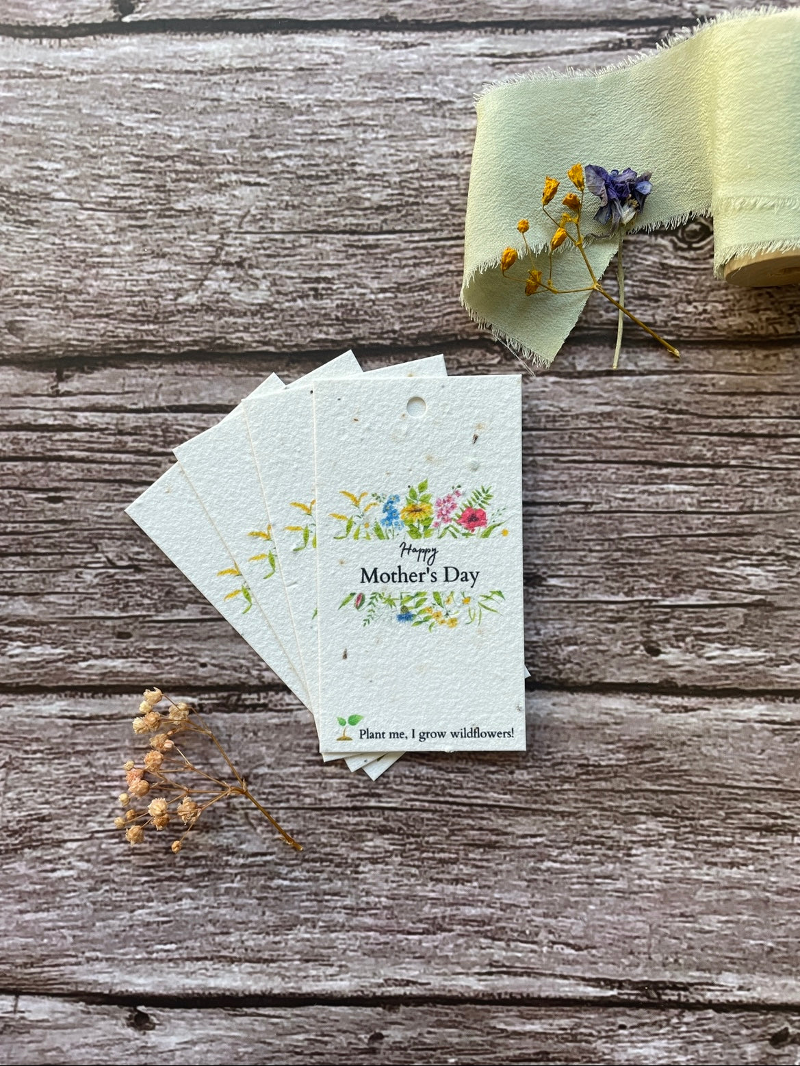 Plantable Mother's Day Gift Tags - Wildflower Foliage
