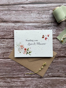 Sending Love & Flowers Plantable Card