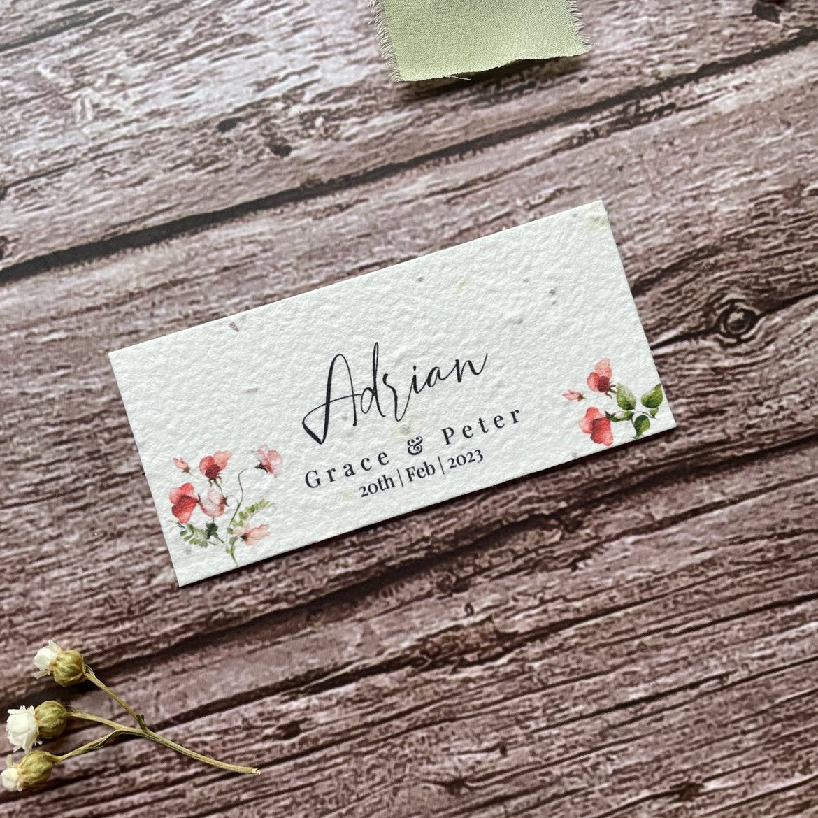 Plantable Wedding Guest Place Cards | Sweet Pea