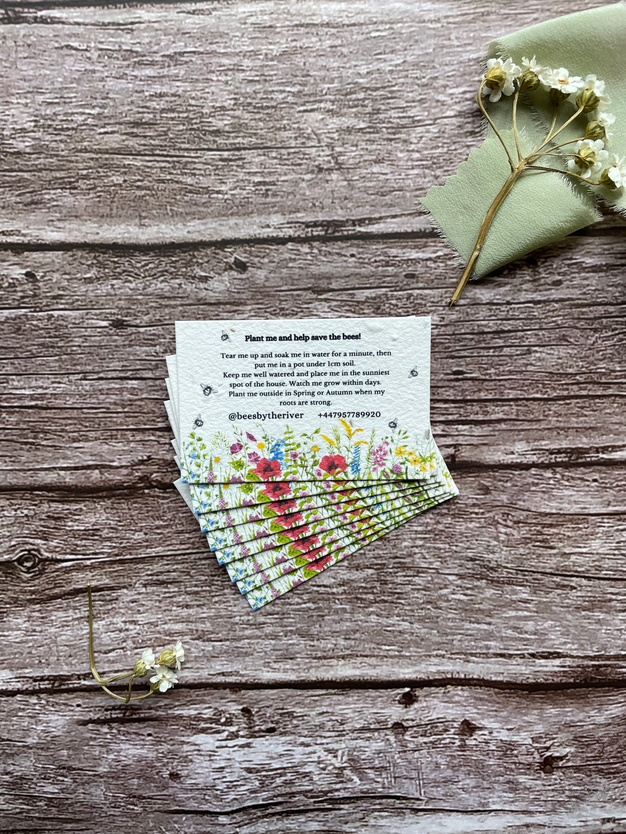 Seeded Paper Plantable Candle Business Cards