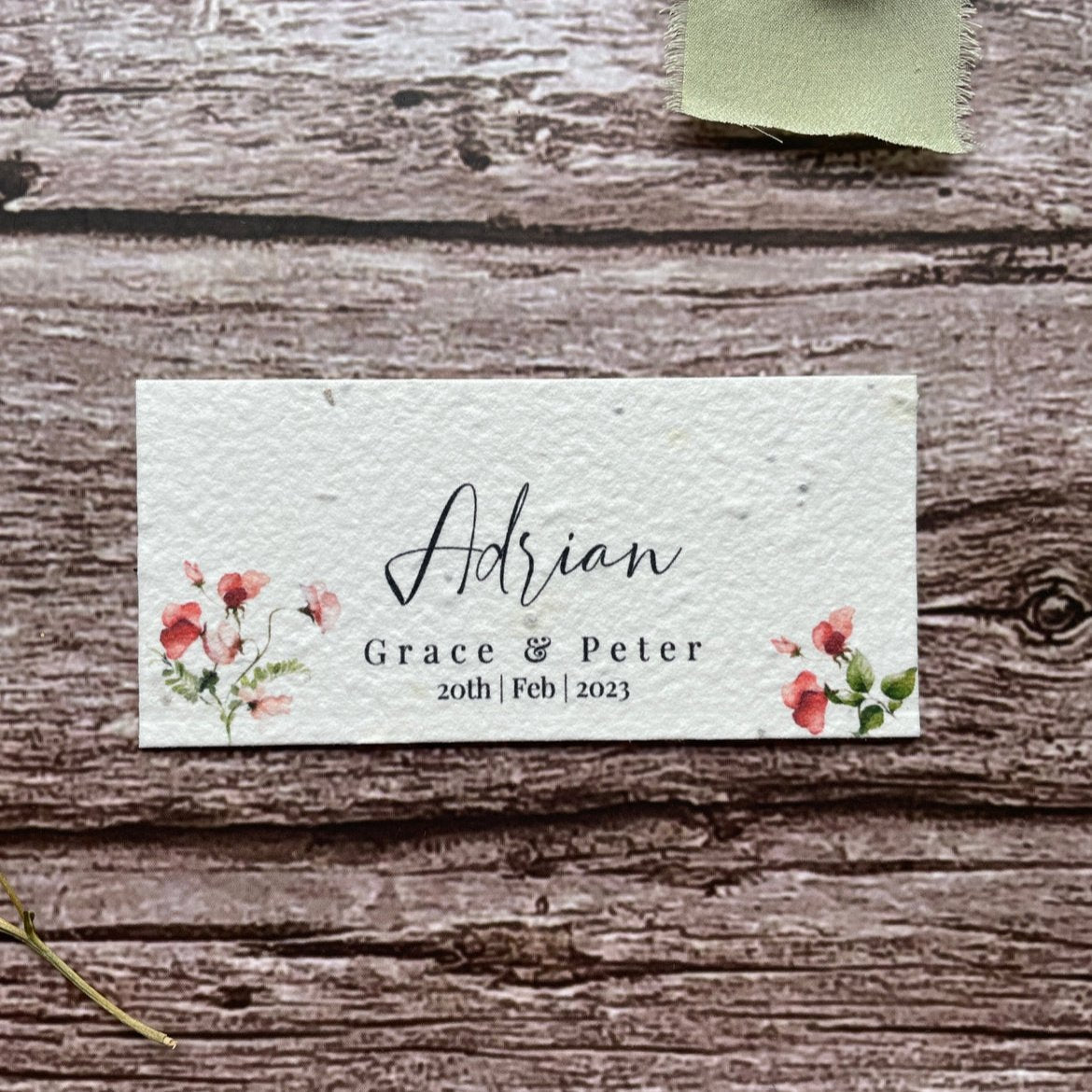 Plantable Wedding Guest Place Cards | Sweet Pea