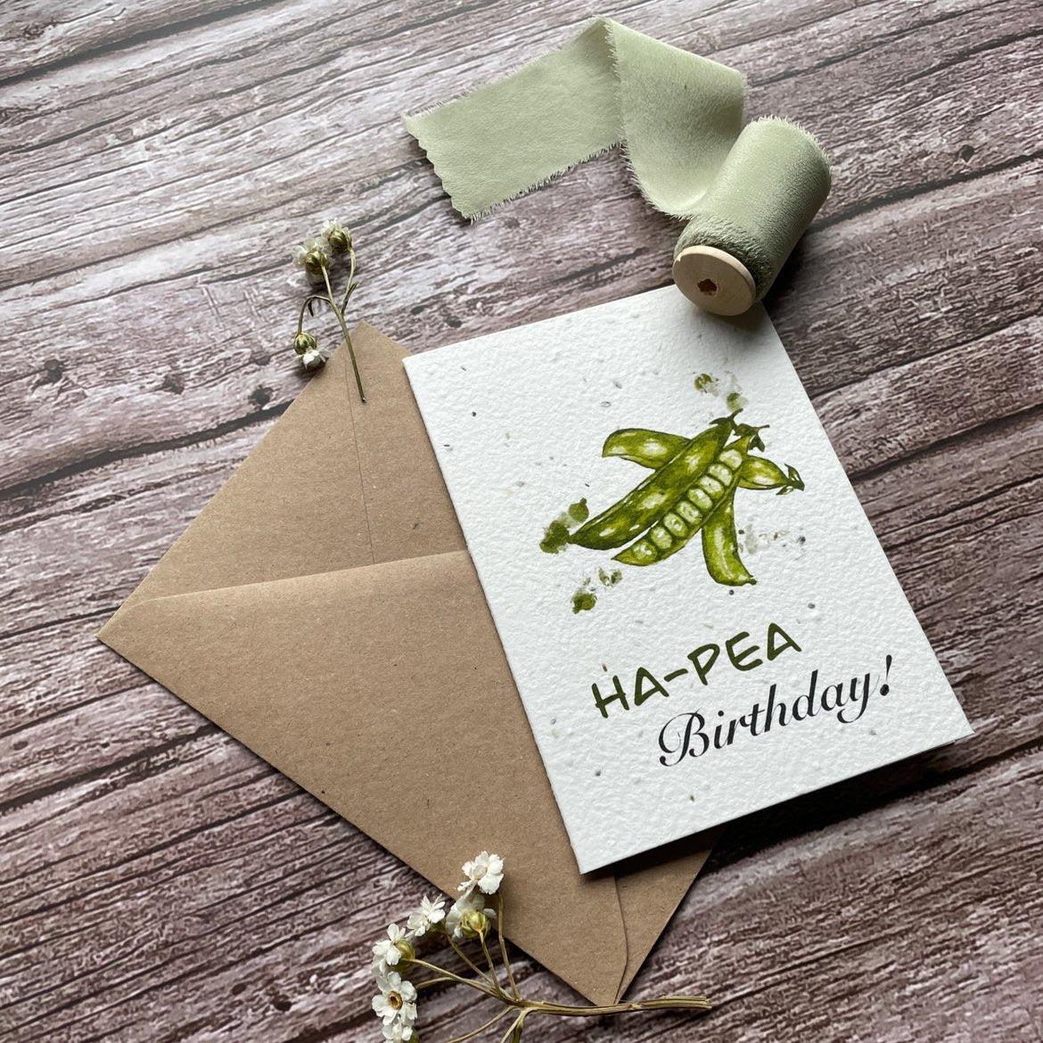 100% Eco-Friendly Peas in a Pod Plantable Birthday Card