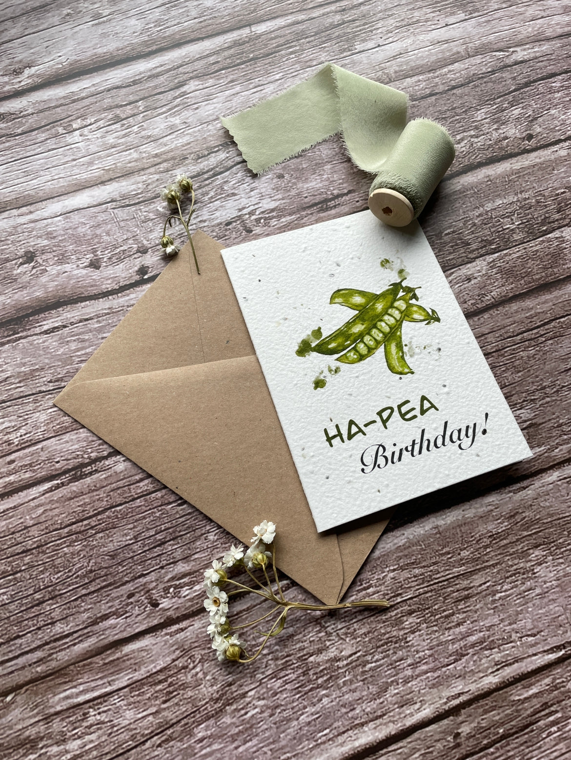 100% Eco-Friendly Peas in a Pod Plantable Birthday Card
