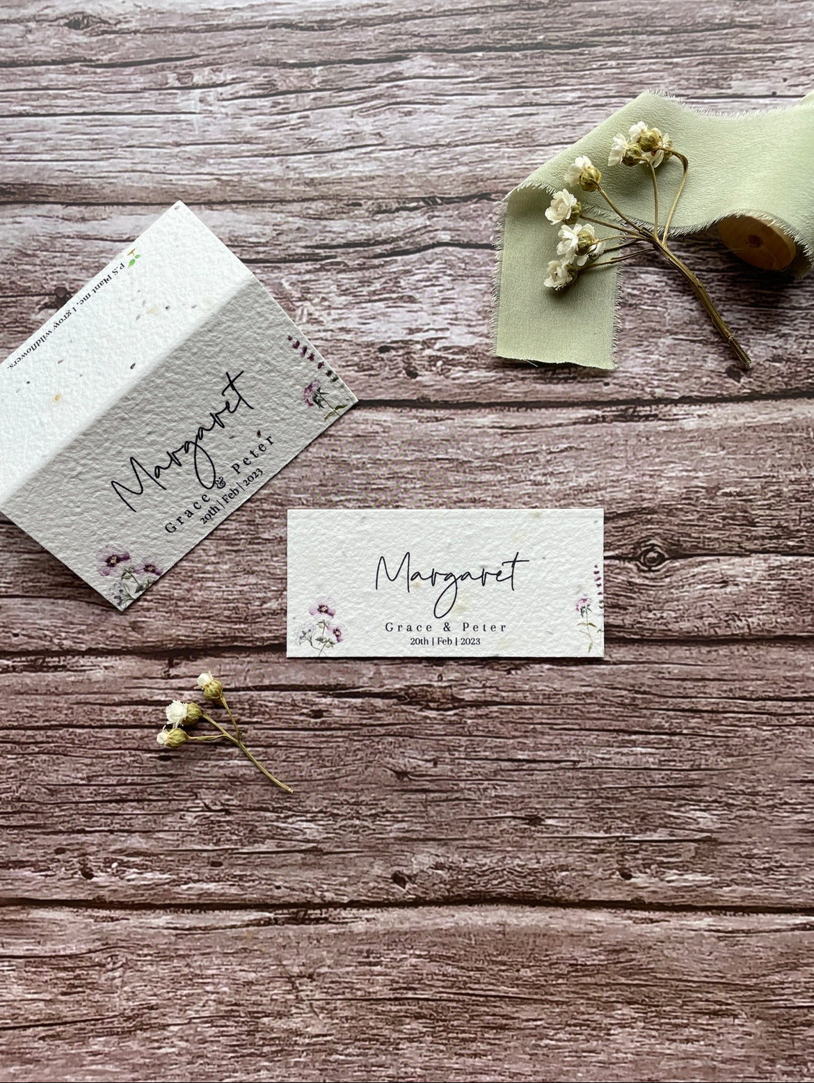 Plantable Wedding Place Cards - Lilac