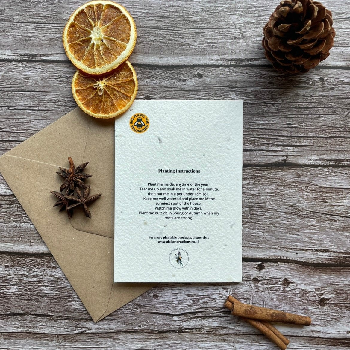 Plantable Christmas Card - Golden Bell