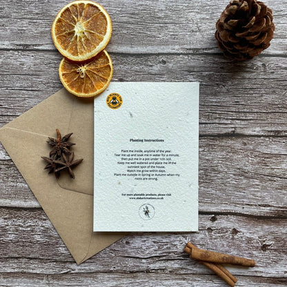 Plantable Christmas Card - Golden Bell