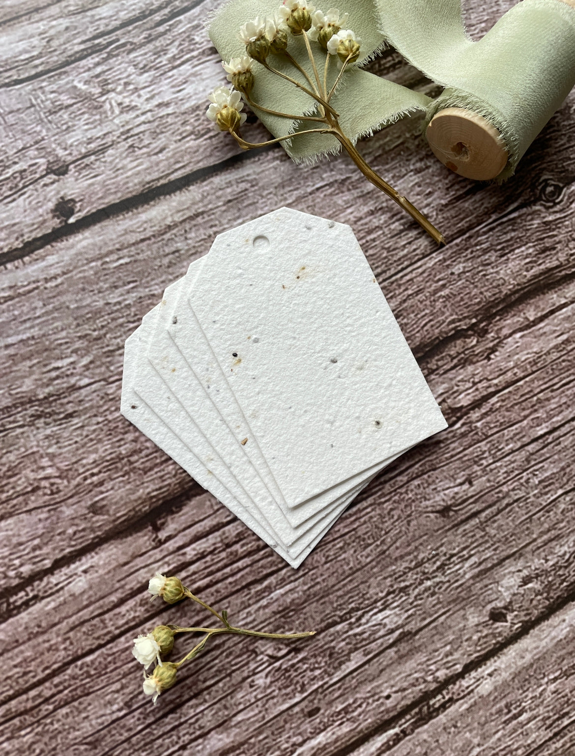 Wildflower Plantable Seed Paper Tags.