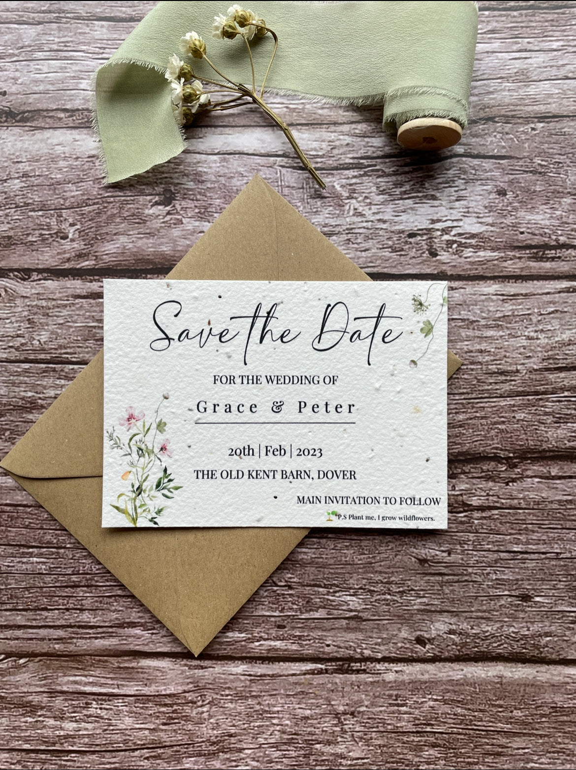 Spring Green - Save the Date Invites